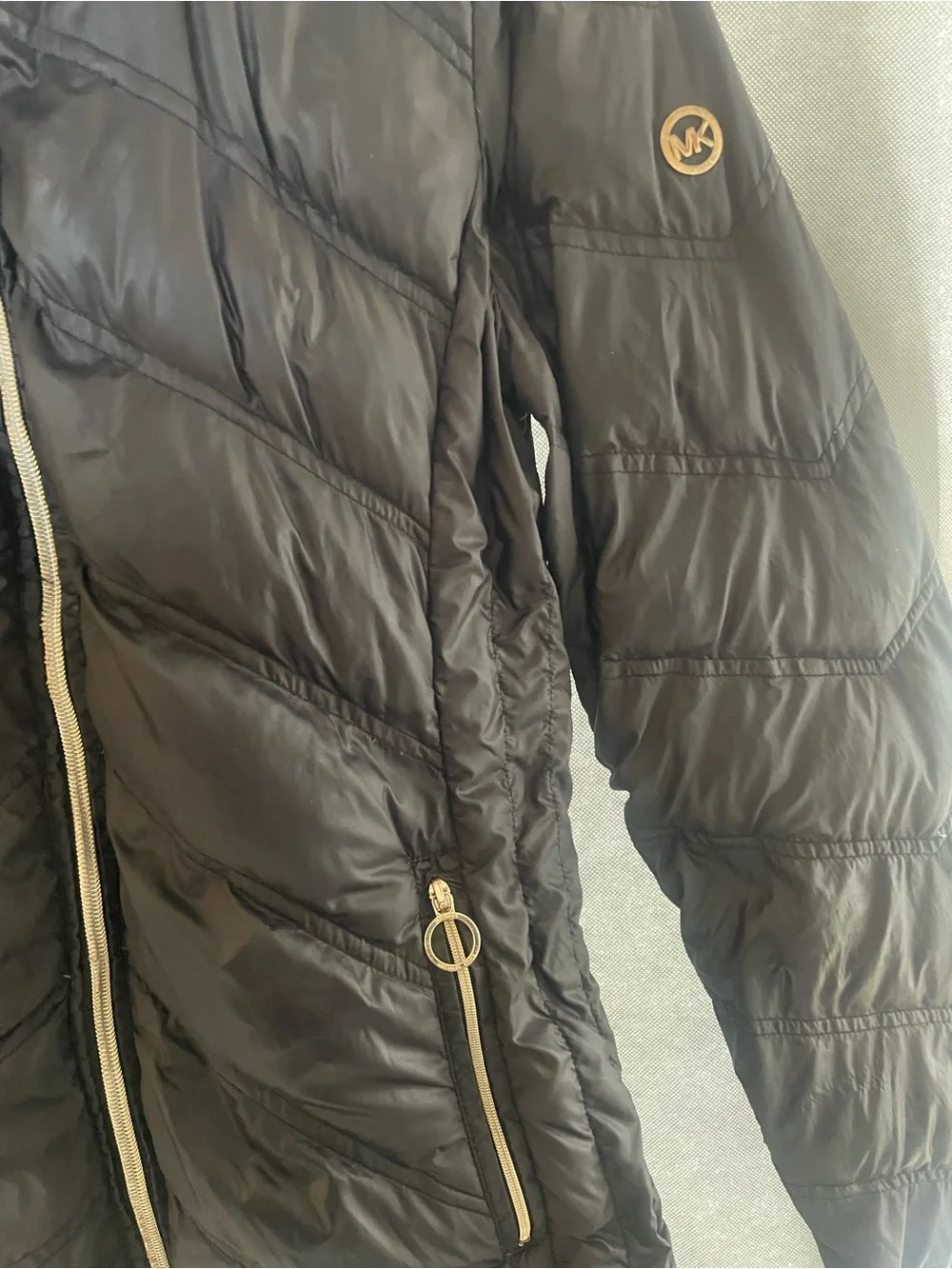 Michael Kors Black Quilted Packable Jacket XS